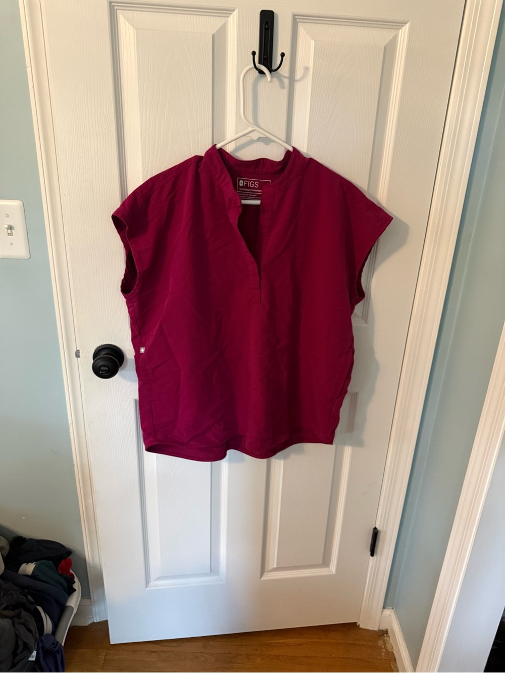 FIGS Rafaela Oversized Scrub Top β Dark Magenta